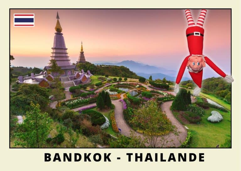 Carte postale du lutin farceur rouge en Thailande