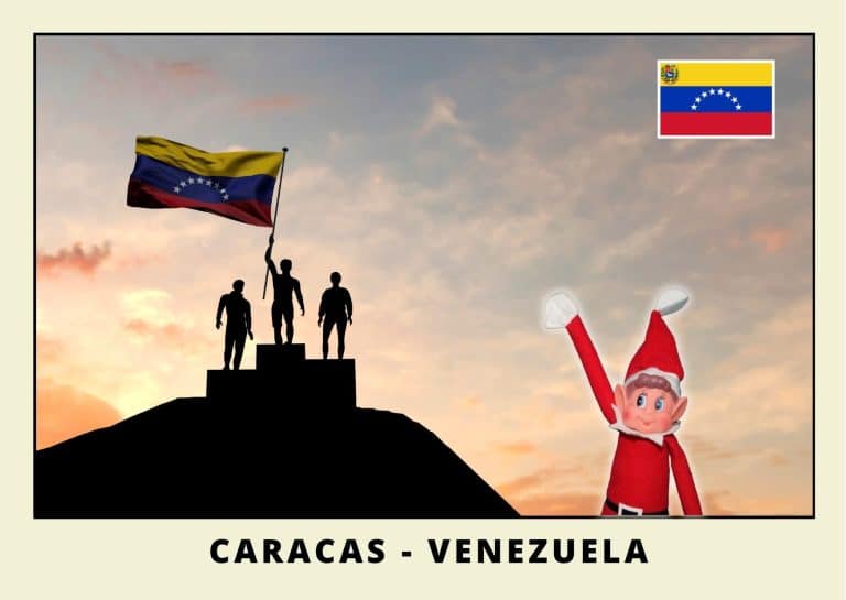 Carte postale du lutin farceur rouge au v&eacute;n&eacute;zuela