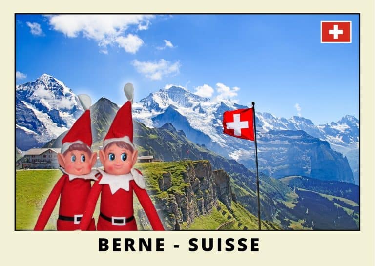 Imprimer la carte postale des 2 lutins farceurs rouges en suisse