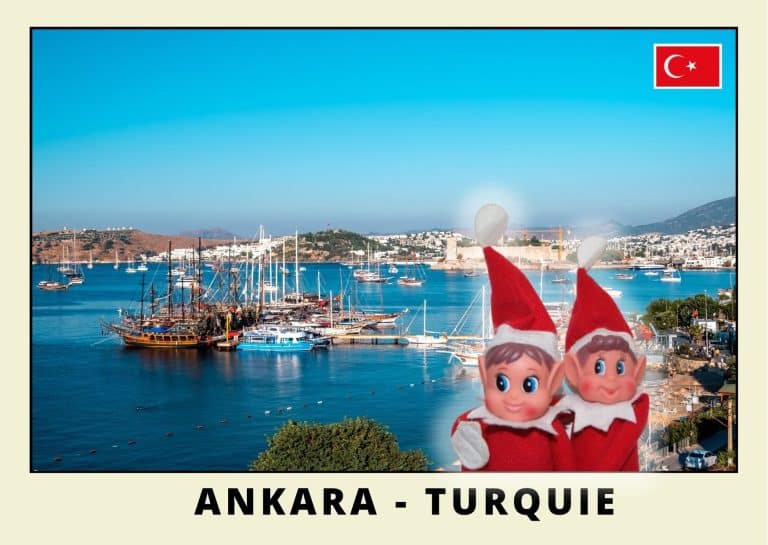 Imprimer la carte postale des 2 lutins farceurs rouges en turquie