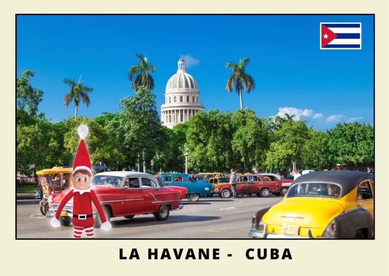 Carte postale lutine rouge a Cuba