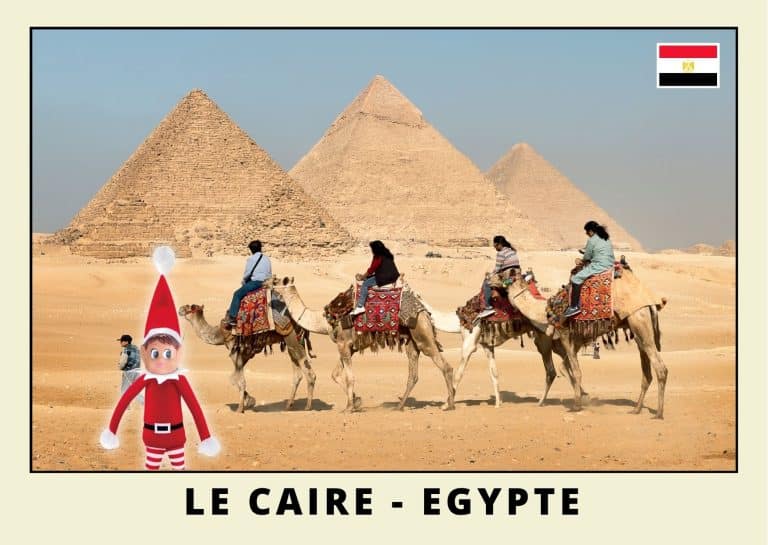 Carte postale lutine rouge e nEgypte