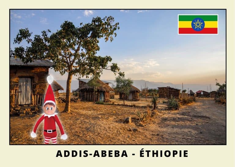 Carte postale lutine rouge en Ethiopie