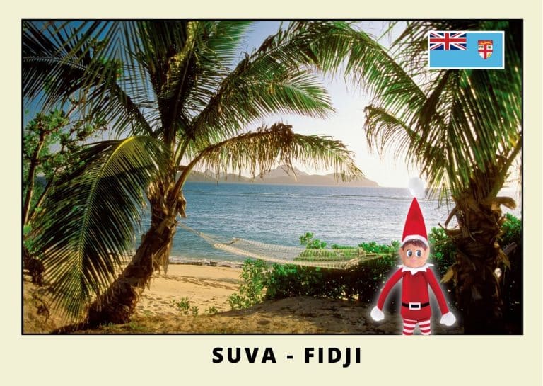 Carte postale lutine rouge aux Fidji