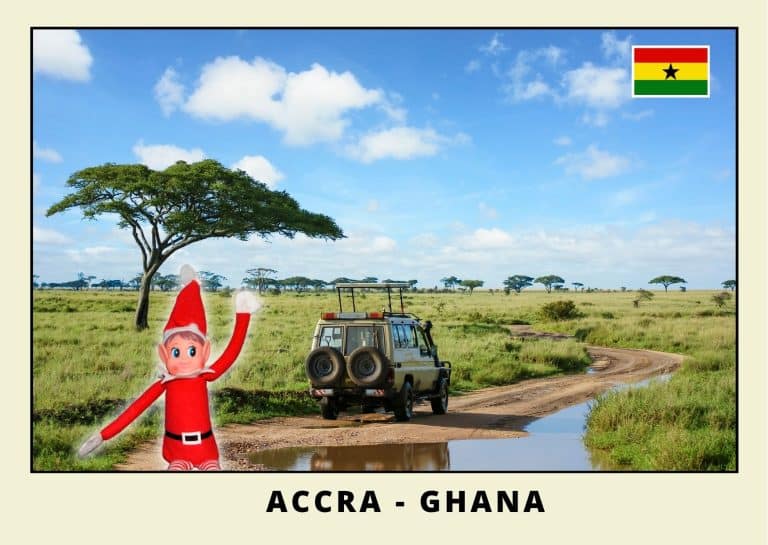 Carte postale lutine rouge au Ghana