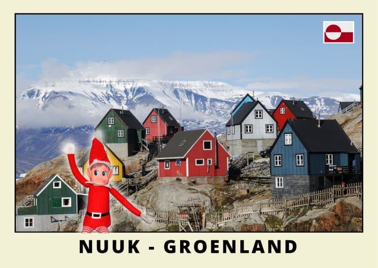 Carte postale lutine rouge au Groenland