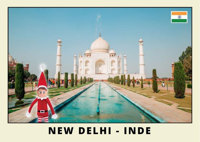 Carte postale lutine rouge en Inde