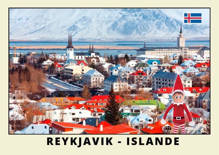 Carte postale lutine rouge en Islande