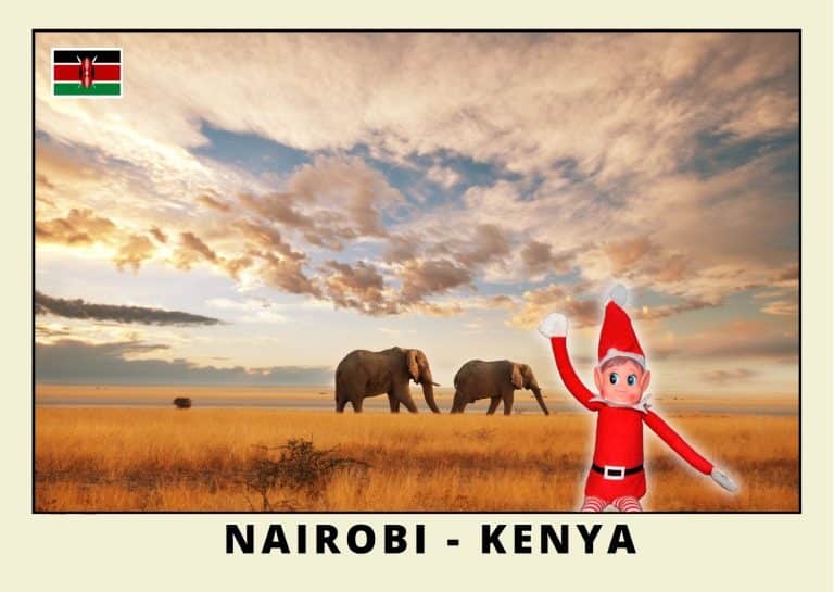 Carte postale lutine rouge au Kenya