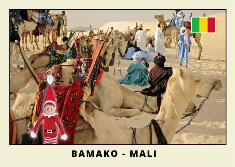 Carte postale lutine rouge au Mali