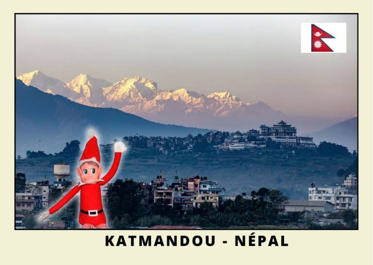 Carte postale lutine rouge au Nepal