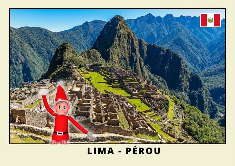 Carte postale lutine rouge au Perou