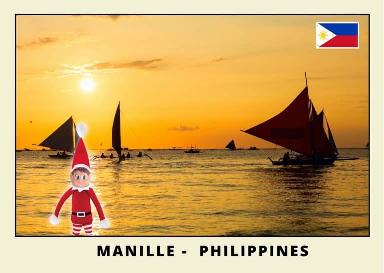 Carte postale lutine rouge aux Philippines