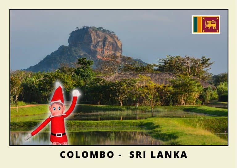 Carte postale lutine rouge au Sri lanka