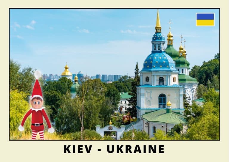 Carte postale lutine rouge en Ukraine