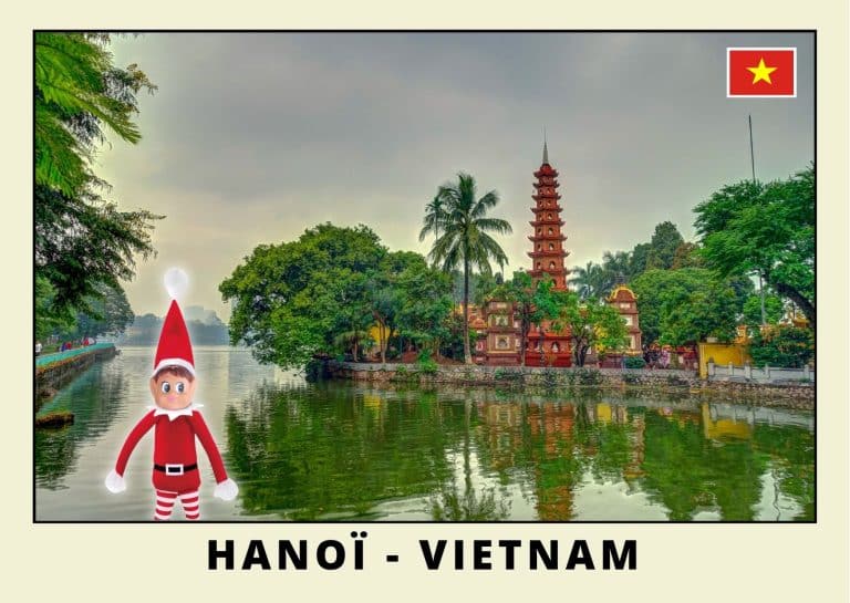 Carte postale lutine rouge au Vietnam