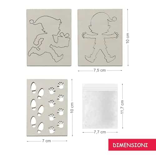 Pochoirs d’empreintes et neige artificielle
