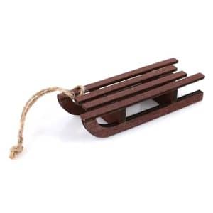 Luge miniature en bois pour lutin