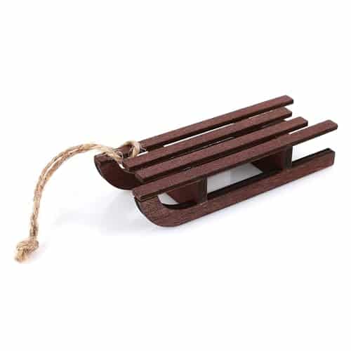 Luge miniature en bois pour lutin