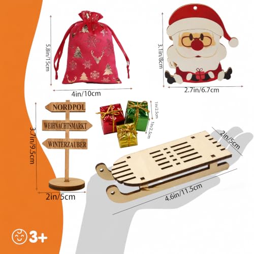 Traîneau du Père Noël et renne miniatures