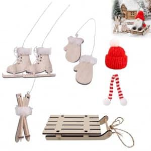 Kit hiver du lutin : traîneau, skis et patins