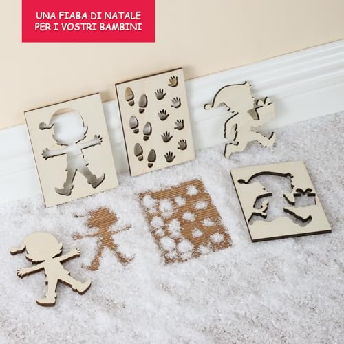Pochoirs d’empreintes et neige artificielle