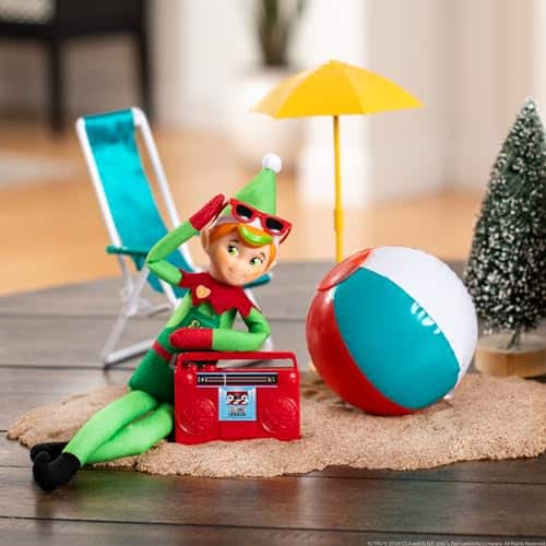 Vacances à la plage du lutin The Elf on the Shelf