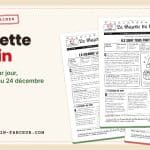 Trois numéros de la Gazette du Lutin, le petit journal de l'Avent à imprimer